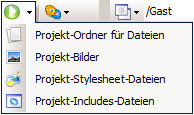 Projekt-Ordner im Datei-Explorer öffnen