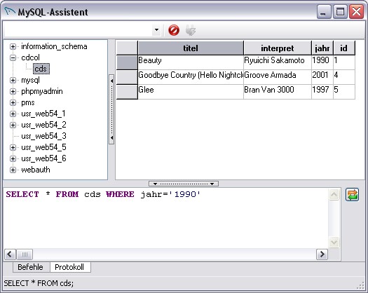 MySQL-Assistent